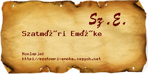Szatmári Emőke névjegykártya
